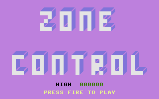 Zone Control (Commodore 16, Plus/4) screenshot: Title Screen