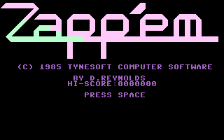 Zap-Em (Commodore 16, Plus/4) screenshot: Title Screen