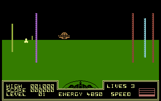 Zagan Warrior (Commodore 16, Plus/4) screenshot: Blast the Mothership
