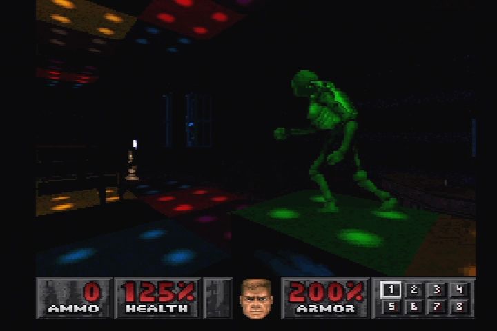 Doom (PlayStation) screenshot: Disco dancing for all!