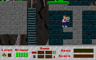 Mutant Earth (DOS) screenshot: Found a switch.