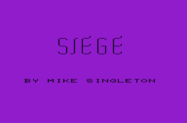 Siege (VIC-20) screenshot: Title Screen