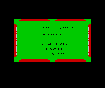 Steve Davis Snooker (ZX Spectrum) screenshot: Loading screen