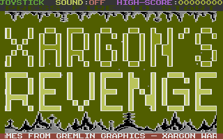 Xargon's Revenge (Commodore 16, Plus/4) screenshot: Title Screen
