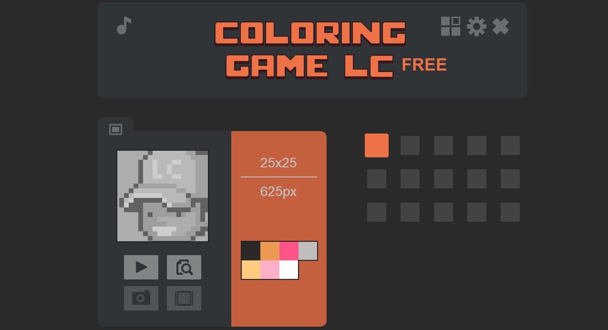 Coloring Game: Little City (Windows) screenshot: Title screen / main menu