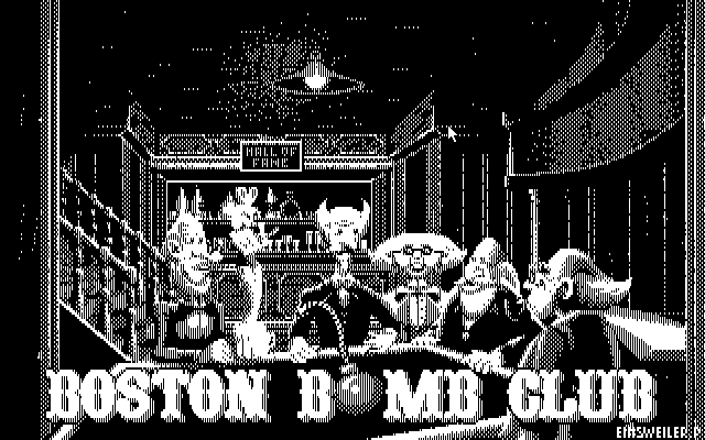Boston Bomb Club (Atari ST) screenshot: Menu (monochrome monitor)