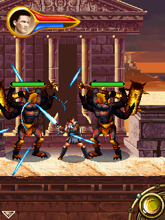 Wrath of the Titans (J2ME) screenshot: Two bosses at once