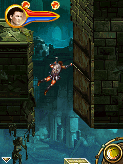 Wrath of the Titans (J2ME) screenshot: Wall jump