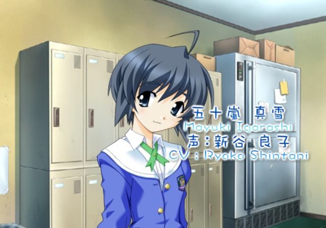 Tentama 2wins (PlayStation 2) screenshot: Meet Mayuki, your co-worker