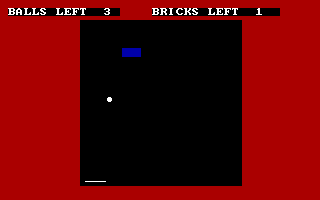 Knoxblock! (DOS) screenshot: It's always that damned last brick. Curse you, last brick.