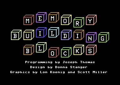 Memory Building Blocks (Commodore 64) screenshot: Title Screen