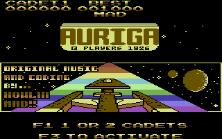 Auriga (Commodore 64) screenshot: Title Screen