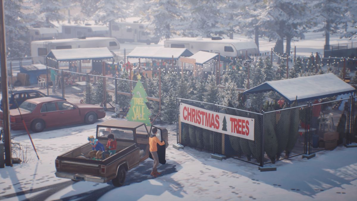 Life Is Strange 2: Episode 2 (PlayStation 4) screenshot: Buying a Christmas tree
