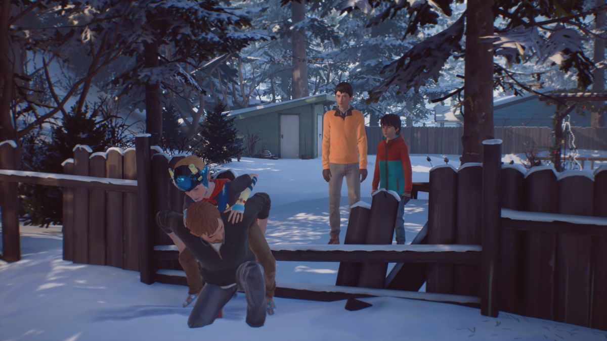 Life Is Strange 2: Episode 2 (PlayStation 4) screenshot: Daniel helped the kid next door from getting injured