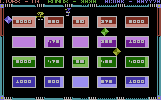Major Blink: Berks 2 (Commodore 16, Plus/4) screenshot: Stop the bear from removing your work