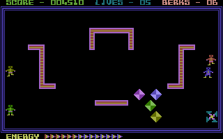 Berks (Commodore 16, Plus/4) screenshot: Don't get trapped