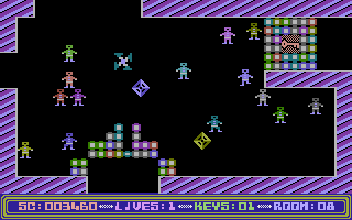 Berks 3: They're Angry! (Commodore 16, Plus/4) screenshot: Blast the blocks
