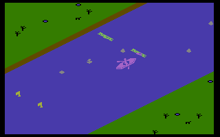 Canoe Slalom (Commodore 16, Plus/4) screenshot: Crashed