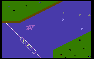 Canoe Slalom (Commodore 16, Plus/4) screenshot: Lets go