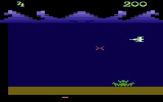 Subterranea (Atari 2600) screenshot: Blast the aerobots!