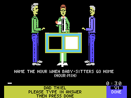 Family Feud (Coleco Adam) screenshot: Dad's face-off