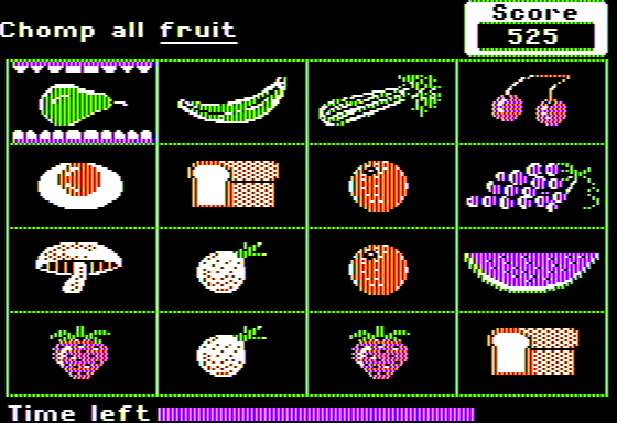 Picture Chompers (Apple II) screenshot: Timed Mode