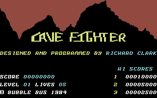 Cave Fighter (Commodore 64) screenshot: Title Screen