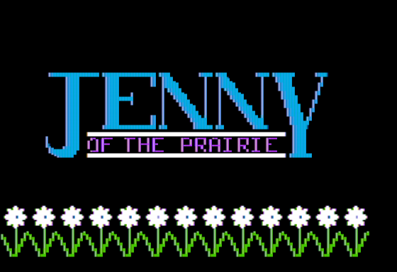 Jenny of the Prairie (Apple II) screenshot: Title Screen
