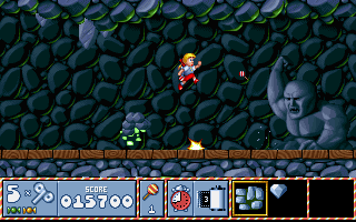 Lollypop (DOS) screenshot: Level 2 boss.