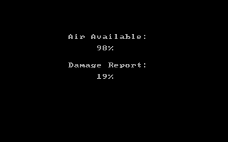 Sea Dragon (DOS) screenshot: Damage report