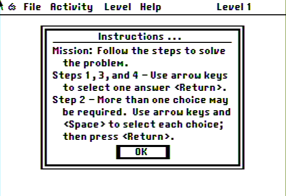 Screenshot of Math Blaster Mystery (Apple II, 1989) - MobyGames