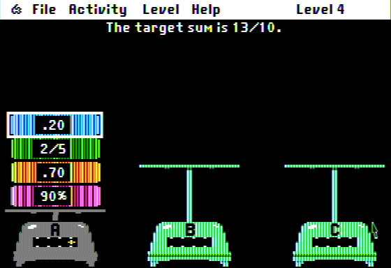 Screenshot of Math Blaster Mystery (Apple II, 1989) - MobyGames