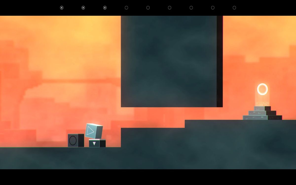 IIN (Macintosh) screenshot: The blocks you control have different abilities, including activating switches.