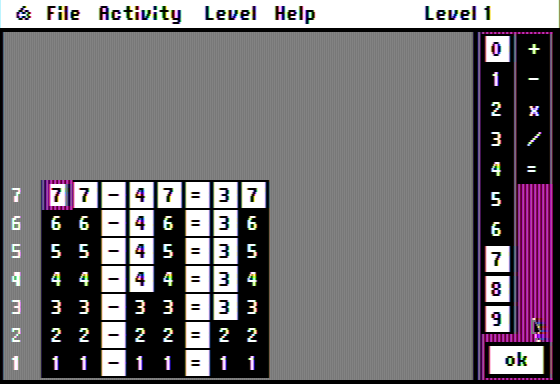 Screenshot of Math Blaster Mystery (Apple II, 1989) - MobyGames
