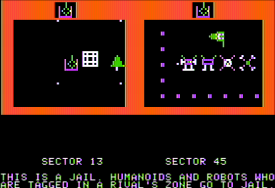 Screenshot of Bannercatch (Apple II, 1984) - MobyGames