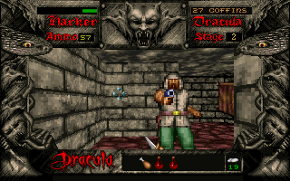 Bram Stoker's Dracula (DOS) screenshot: Knife fights are not recommended