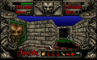 Bram Stoker's Dracula (DOS) screenshot: How can I cross this pit?