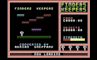Finders Keepers (Commodore 16, Plus/4) screenshot: Loading Screen
