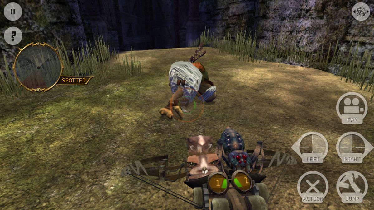 Oddworld: Stranger's Wrath (Android) screenshot: The Bolamite wraps enemies up in a cocoon