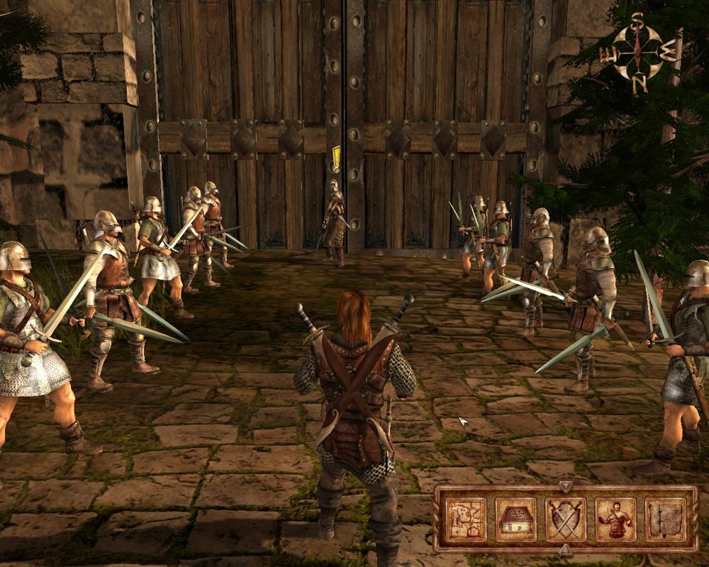 Ascension to the Throne (Windows) screenshot: Gilbert and his guards