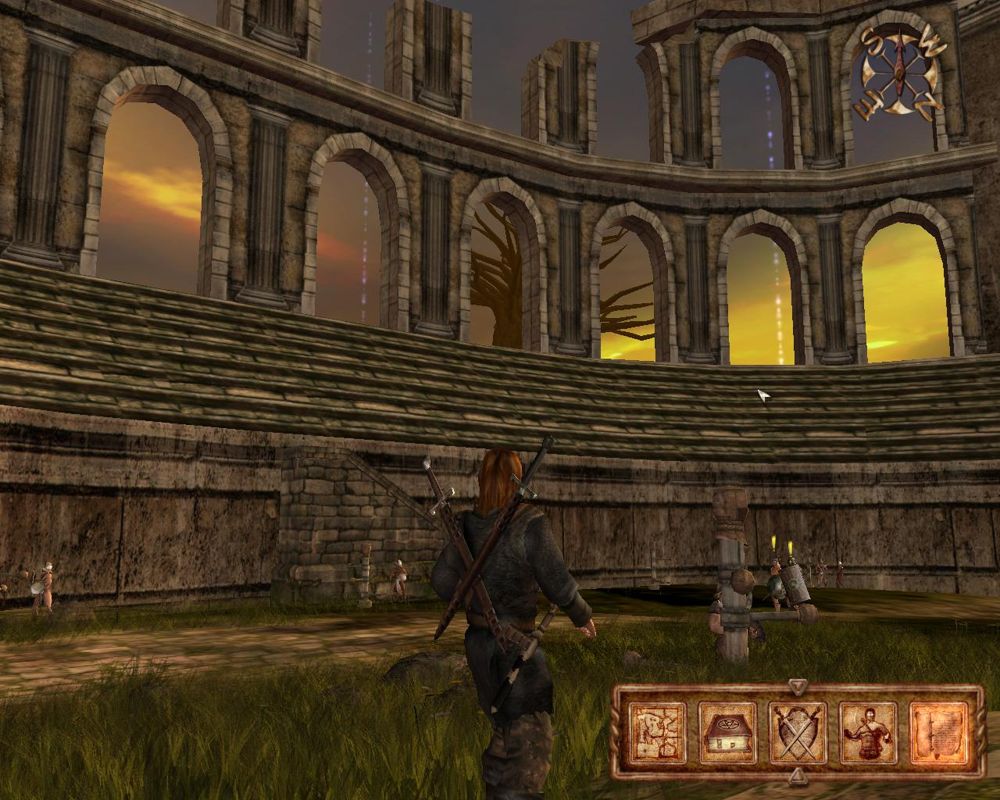 Ascension to the Throne (Windows) screenshot: The Arena's seen better days...