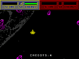 Blasteroids (ZX Spectrum) screenshot: Game start
