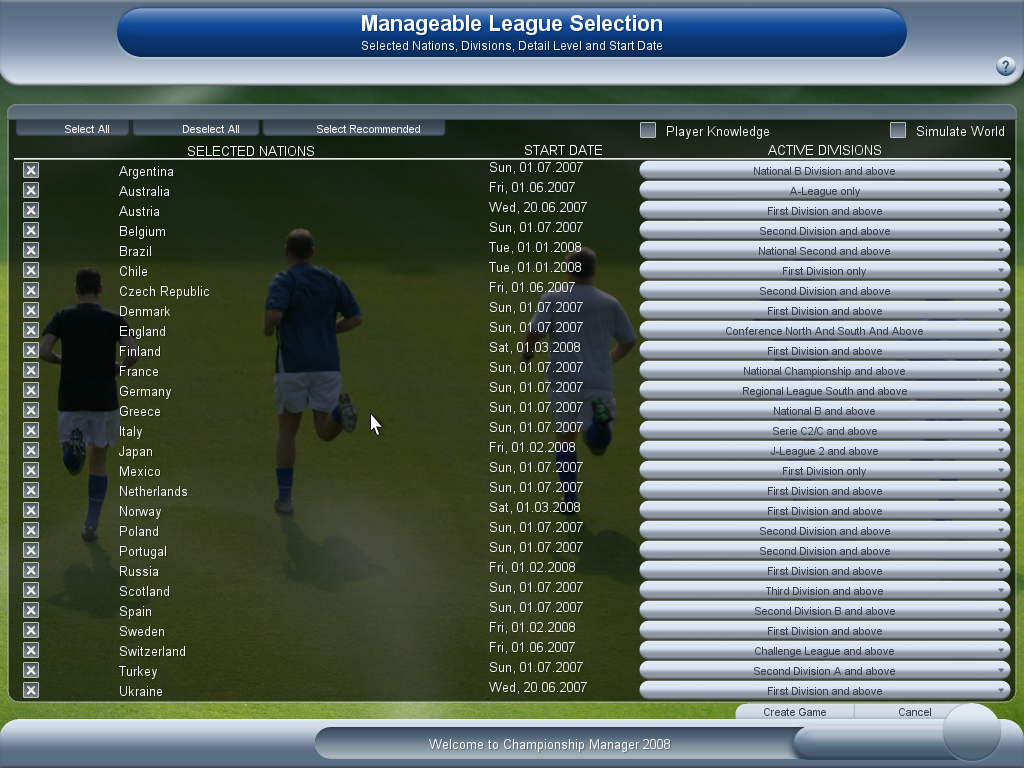 Screenshot of Championship Manager 2008 (Windows, 2007) - MobyGames