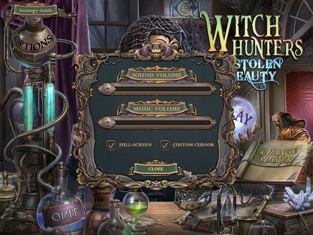 Witch Hunters: Stolen Beauty (Collector's Edition) (Windows) screenshot: The game configuration options