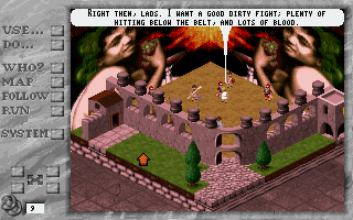 Rome: Pathway to Power (DOS) screenshot: Sign in your gladiator slave and bet on him (almost like a boxing match)