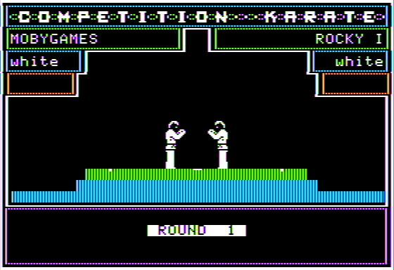 Competition Karate (Apple II) screenshot: Begin