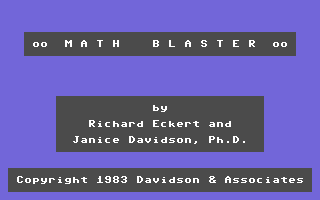 Math Blaster! (Commodore 64) screenshot: Title screen