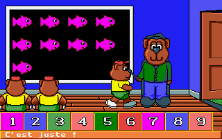 Fun School 4: for the under 5s (DOS) screenshot: Addition game (VGA/French version)
