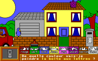 Fun School 4: for the under 5s (DOS) screenshot: Teddy's house (EGA/French version)