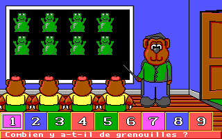 Fun School 4: for the under 5s (DOS) screenshot: Addition (EGA/French version)
